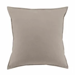 EMINZA Taie d'oreiller carrée flanelle de coton (63 x 63 cm) Nina Ficelle Sale