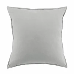 EMINZA Taie d'oreiller carrée flanelle de coton (80 x 80 cm) Nina Gris clair Clearance