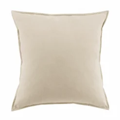 EMINZA Taie d'oreiller carrée flanelle de coton (80 x 80 cm) Nina Beige Discount