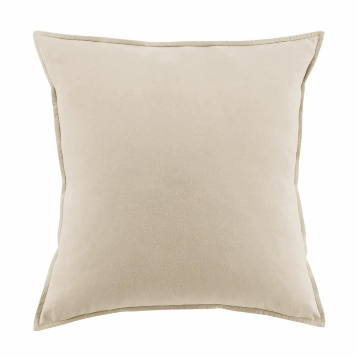 EMINZA Taie d'oreiller carrée flanelle de coton (80 x 80 cm) Nina Beige Discount