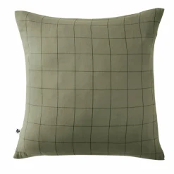 EMINZA Taie d'oreiller carrée gaze de coton (60 x 60 cm) Gaïa Match Vert romarin Discount