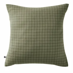 EMINZA Taie d'oreiller carrée gaze de coton (60 x 60 cm) Gaïa Mix Vert romarin Discount