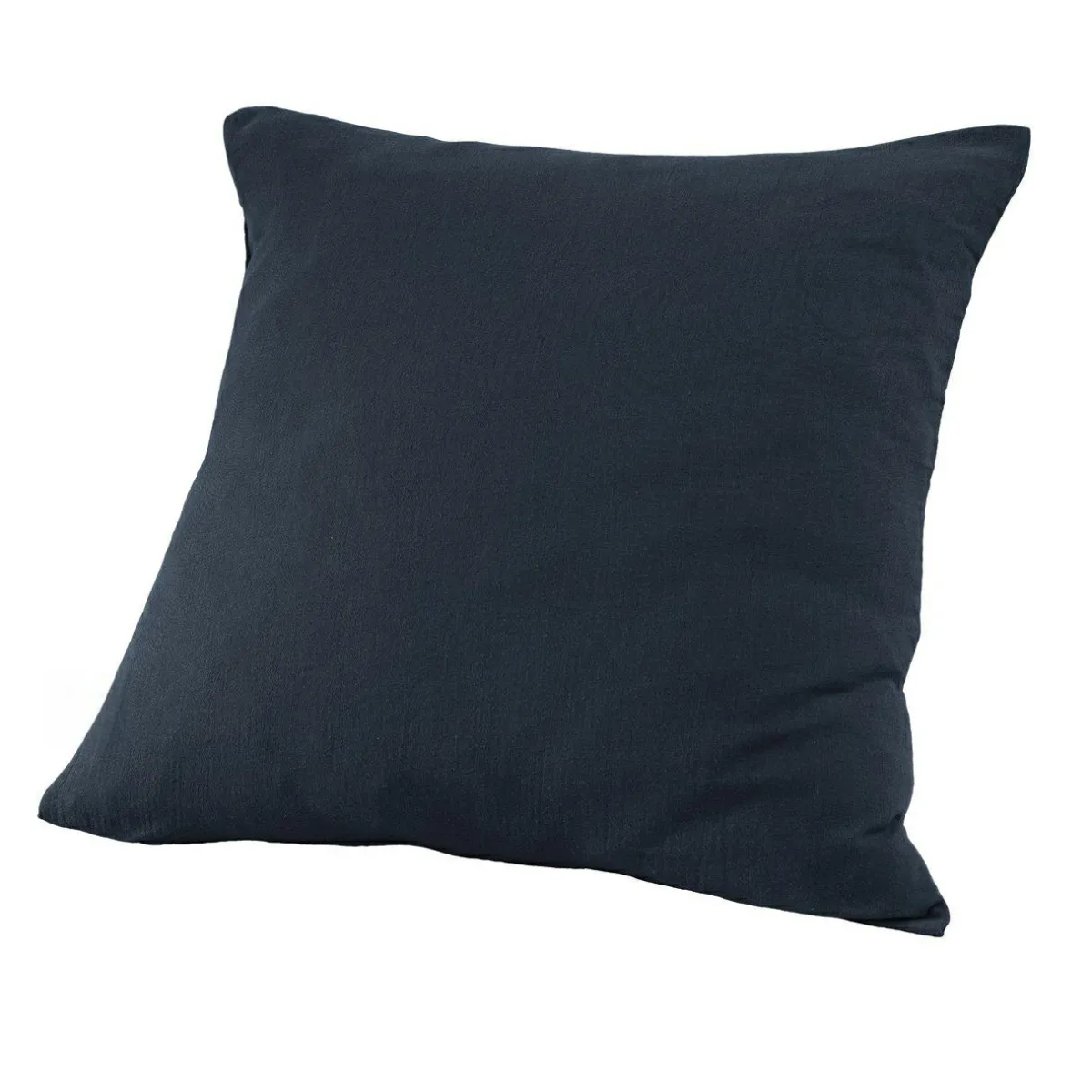 EMINZA Taie d'oreiller carrée gaze de coton (60 x 60 cm) Gaïa Bleu nuit Hot