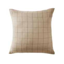 EMINZA Taie d'oreiller carrée gaze de coton (60 x 60 cm) Gaïa Match Ficelle Hot