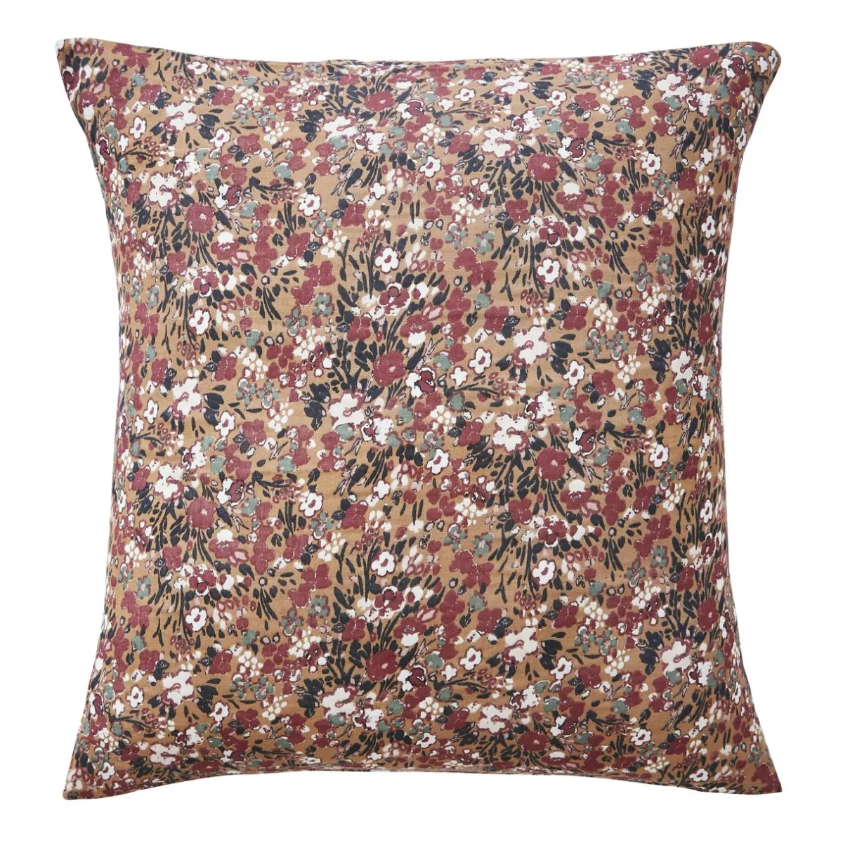 EMINZA Taie d'oreiller carrée gaze de coton (60 x 60 cm) Constance Camel Discount