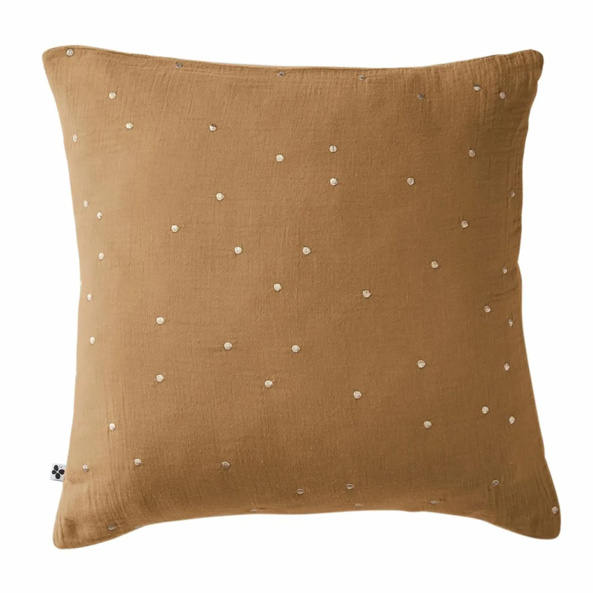 EMINZA Taie d'oreiller carrée gaze de coton (60 x 60 cm) Gaïa Chic Camel Online
