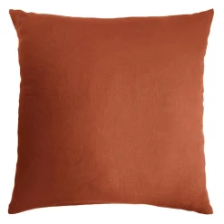 EMINZA Taie d'oreiller carrée gaze de coton (80 x 80 cm) Gaïa Terracotta Discount