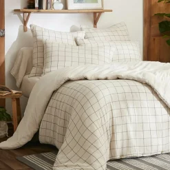 EMINZA Taie d'oreiller carrée gaze de coton (60 x 60 cm) Gaïa Match pampa Beige Discount