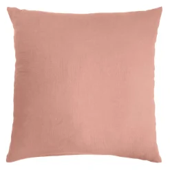 EMINZA Taie d'oreiller carrée gaze de coton (80 x 80 cm) Gaïa Rose Pêche New