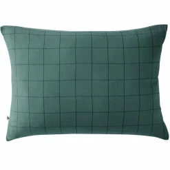 EMINZA Taie d'oreiller carrée gaze de coton (60 x 60 cm) Gaïa Match Bleu canard Online