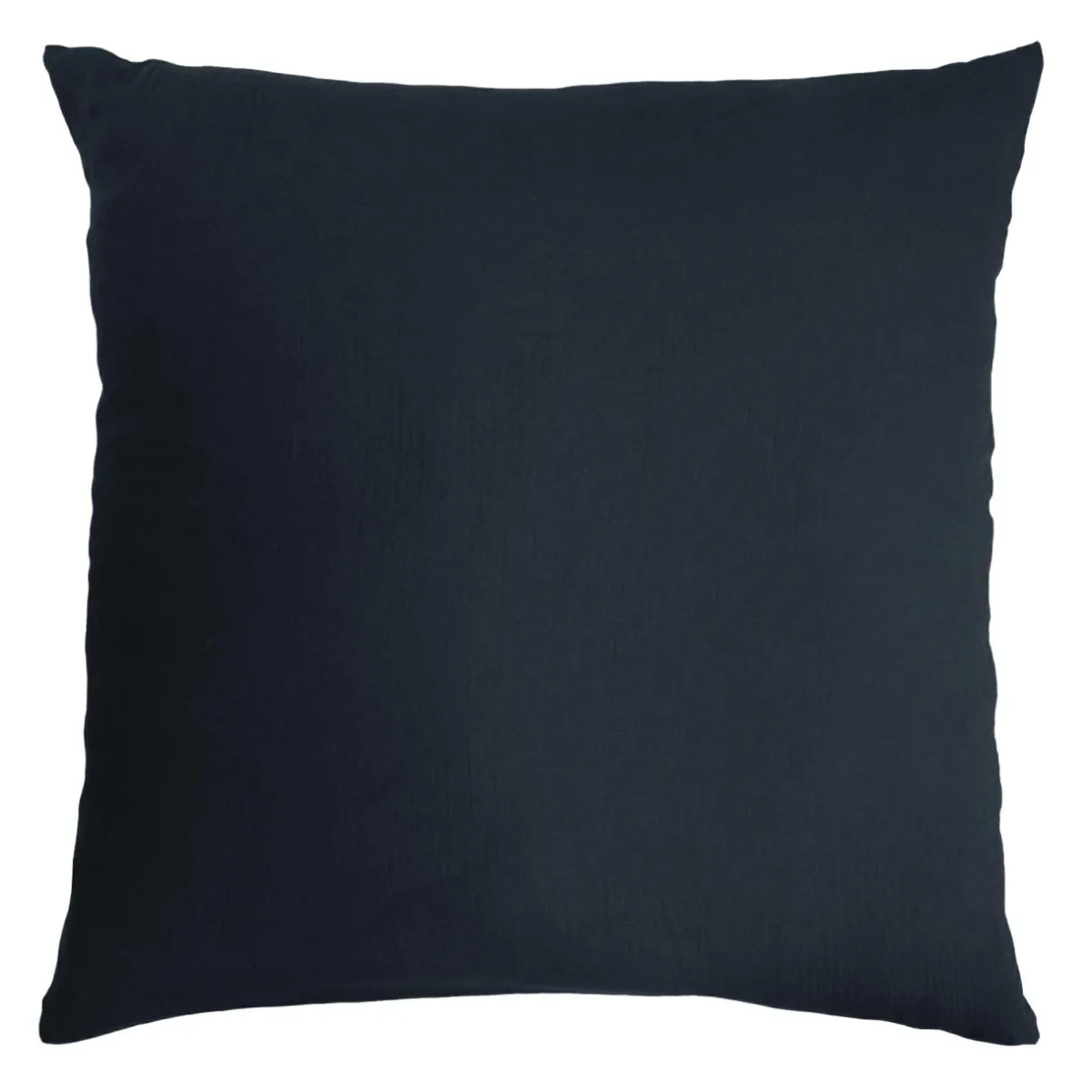 EMINZA Taie d'oreiller carrée gaze de coton (80 x 80 cm) Gaïa Bleu nuit Sale