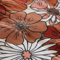 EMINZA Taie d'oreiller carrée gaze de coton (60 x 60 cm) Gaïa Azalée Terracotta Online