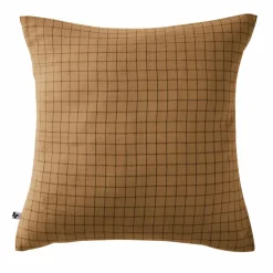 EMINZA Taie d'oreiller carrée gaze de coton (60 x 60 cm) Gaïa Mix Camel Hot