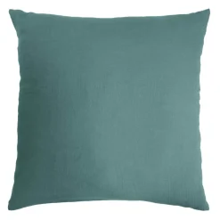 EMINZA Taie d'oreiller carrée gaze de coton (80 x 80 cm) Gaïa Bleu canard Best