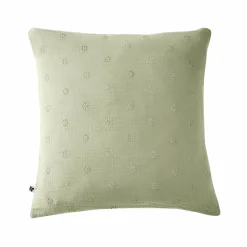 EMINZA Taie d'oreiller carrée gaze de coton (60 x 60 cm) Gaïa Boho Vert tilleul Online