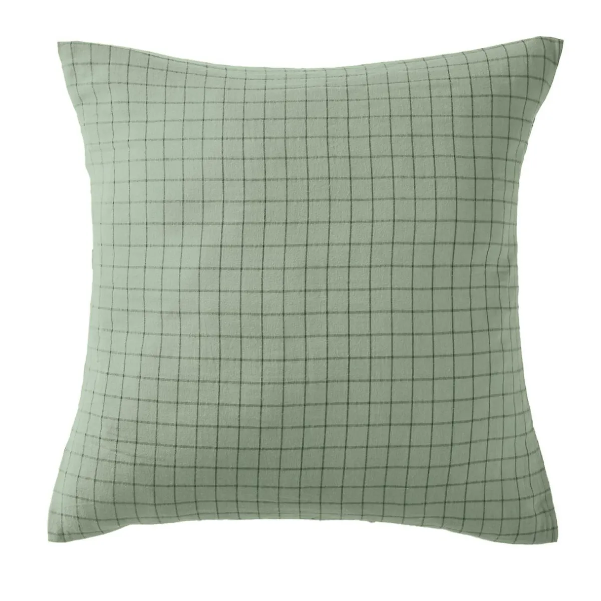 EMINZA Taie d'oreiller carrée gaze de coton (60 x 60 cm) Gaïa Mix Vert Eucalyptus Sale