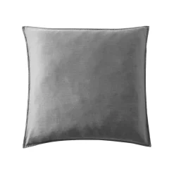 EMINZA Taie d'oreiller carrée lyocell Tencel™ lavé (63 x 63 cm) Olivia granit Gris