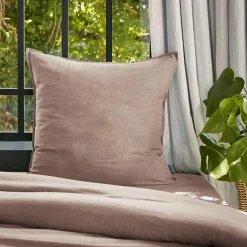 EMINZA Taie d'oreiller carrée lyocell Tencel™ lavé (63 x 63 cm) Olivia blush Rose Best