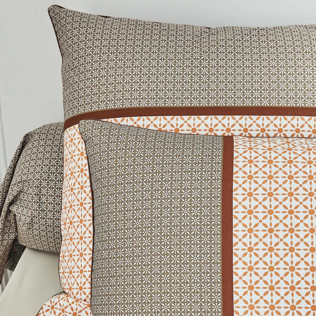 TRADILINGE Taie d'oreiller carrée percale de coton (65 x 65 cm) Gabin Multicolore Sale