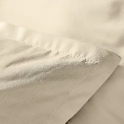 EMINZA Taie d'oreiller carrée percale de coton (80 x 80 cm) Cali Beige Sale