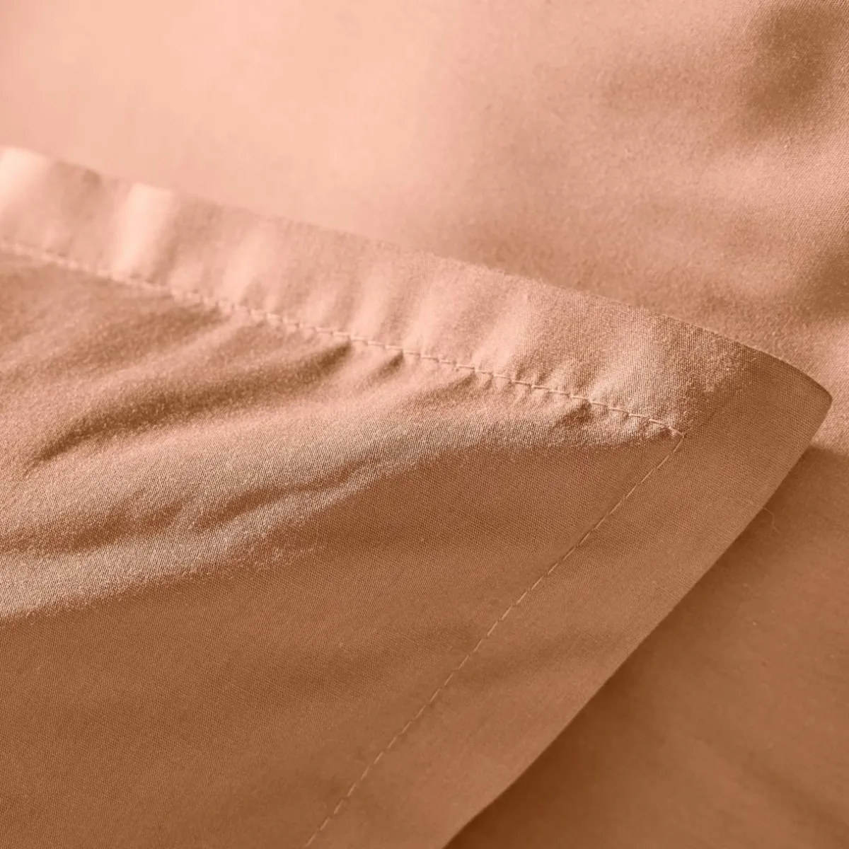 EMINZA Taie d'oreiller carrée percale de coton (80 x 80 cm) Cali Rose Pêche Hot