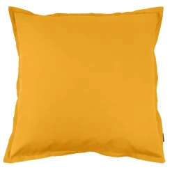 EMINZA Taie d'oreiller carrée percale de coton (80 x 80 cm) Cali Jaune moutarde