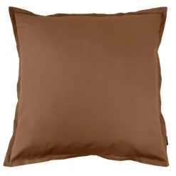EMINZA Taie d'oreiller carrée percale de coton (80 x 80 cm) Cali Marron Chocolat Sale