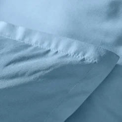 EMINZA Taie d'oreiller carrée percale de coton (80 x 80 cm) Cali Bleu Ciel Hot