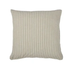 EMINZA Taie d'oreiller carrée réversible coton texturé et percale (60 x 60 cm) Alice Ecru Outlet