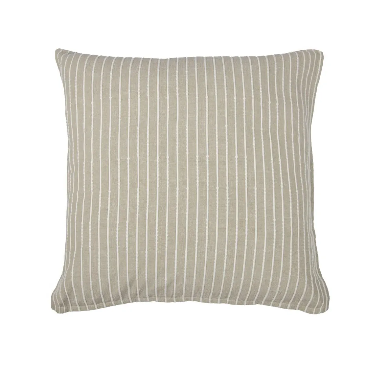 EMINZA Taie d'oreiller carrée réversible coton texturé et percale (60 x 60 cm) Alice Ecru Outlet
