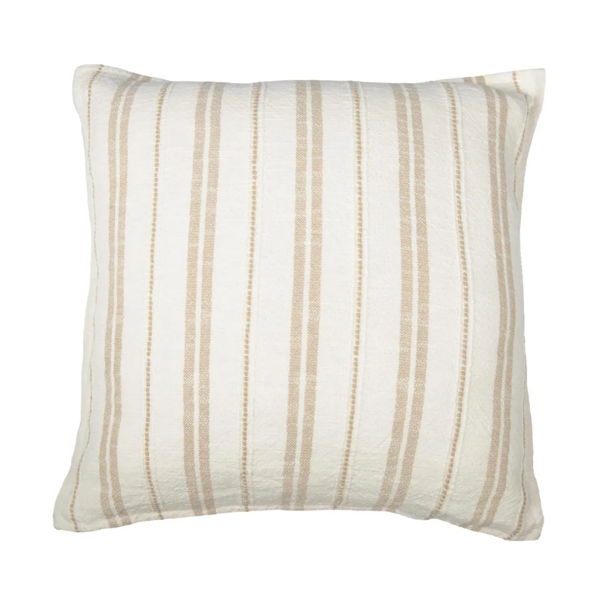 EMINZA Taie d'oreiller carrée réversible coton texturé et percale (80 x 80 cm) Alice Ficelle Outlet