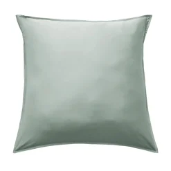 EMINZA Taie d'oreiller carrée satin de bambou (80 x 80 cm) Sienna Vert Eucalyptus Hot