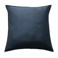 EMINZA Taie d'oreiller carrée satin de bambou (63 x 63 cm) Sienna Bleu nuit Discount