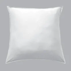 EMINZA Taie d'oreiller carrée satin de bambou (80 x 80 cm) Sienna chantilly Blanc Clearance