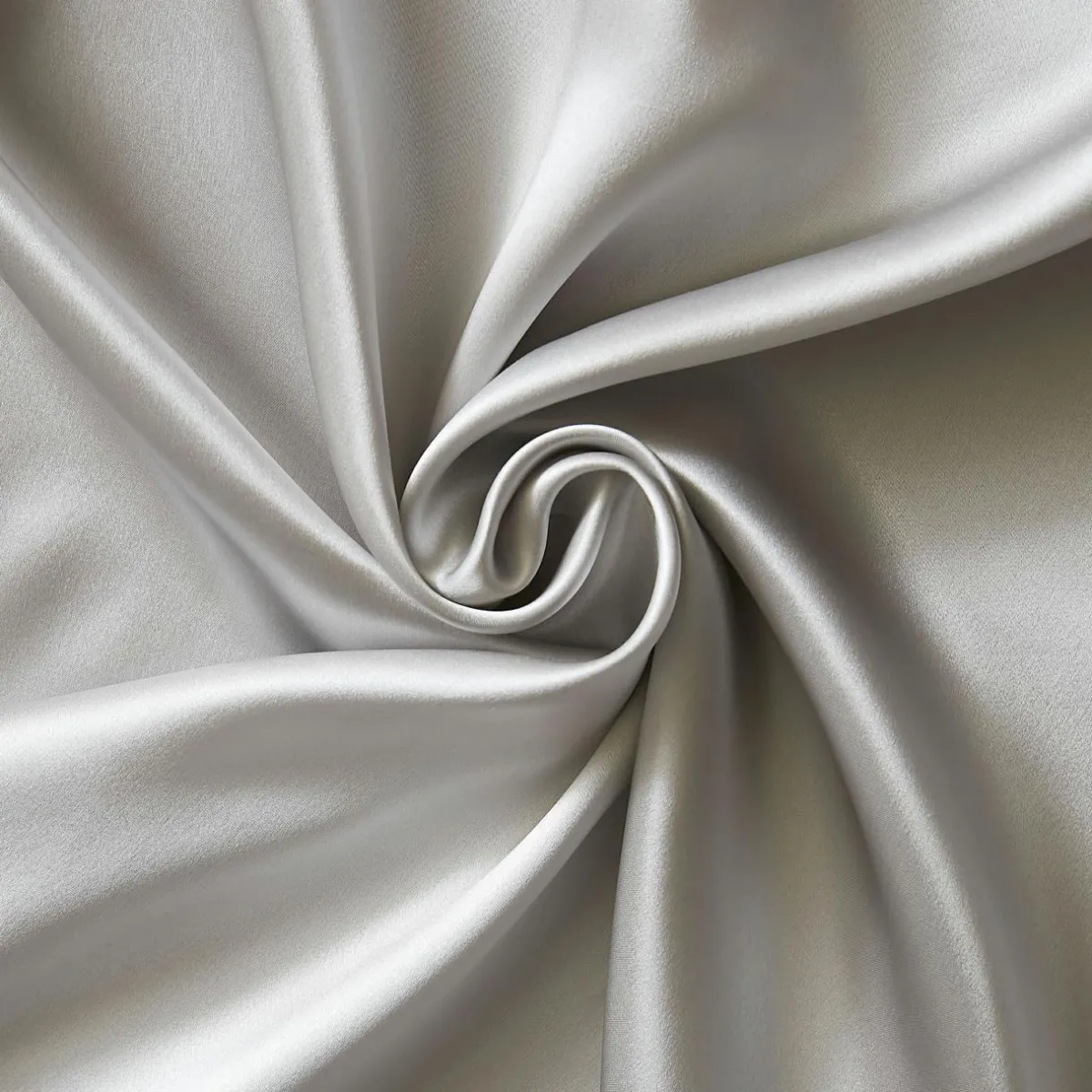 EMINZA Taie d'oreiller carrée soie de mûrier (63 x 63 cm) Mizuki Gris clair New