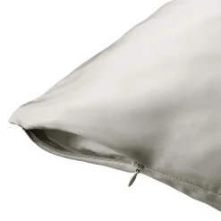 EMINZA Taie d'oreiller carrée soie de mûrier (63 x 63 cm) Mizuki Gris clair New