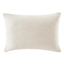 EMINZA Taie d'oreiller quadruple gaze de coton (50 x 80 cm) Victoria x Gaïa Pampa Beige
