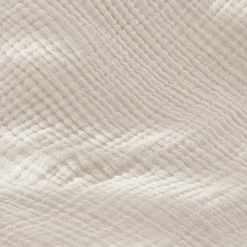 EMINZA Taie d'oreiller quadruple gaze de coton (80 x 80 cm) Victoria x Gaïa pampa Beige New