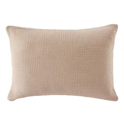 EMINZA Taie d'oreiller quadruple gaze de coton (50 x 70 cm) Victoria x Gaïa Ficelle Best