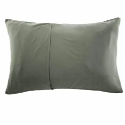 EMINZA Taie d'oreiller quadruple gaze de coton ( 50 x 70 cm) Victoria x Gaïa Vert romarin Hot