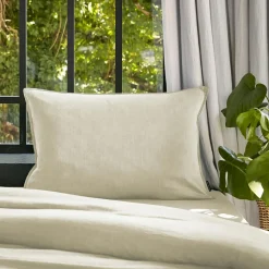 EMINZA Taie d'oreiller rectangulaire lyocell Tencel™ lavé (50 x 70 cm) Olivia pampa Beige Discount