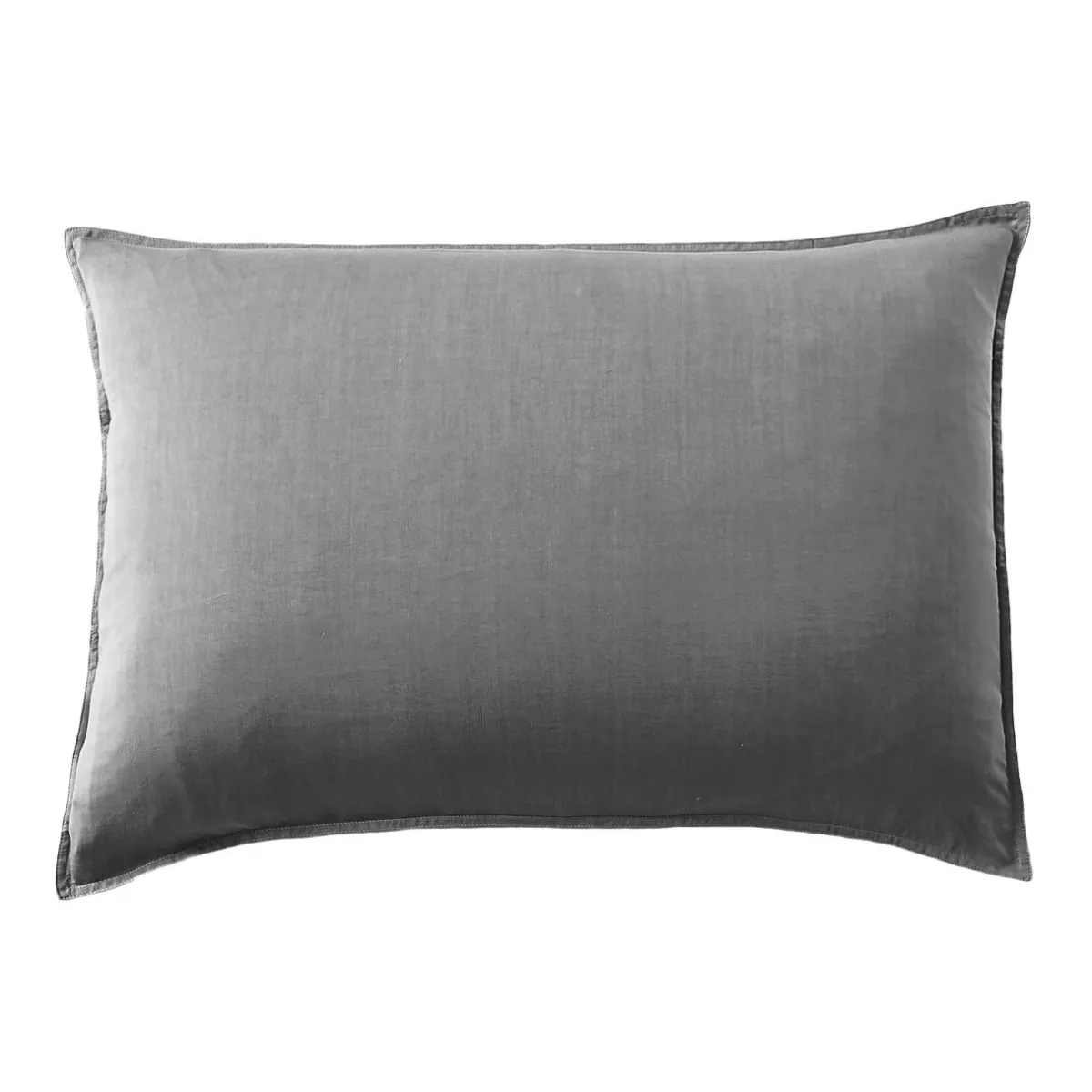 EMINZA Taie d'oreiller rectangulaire lyocell Tencel™ lavé (50 x 80 cm) Olivia granit Gris Sale