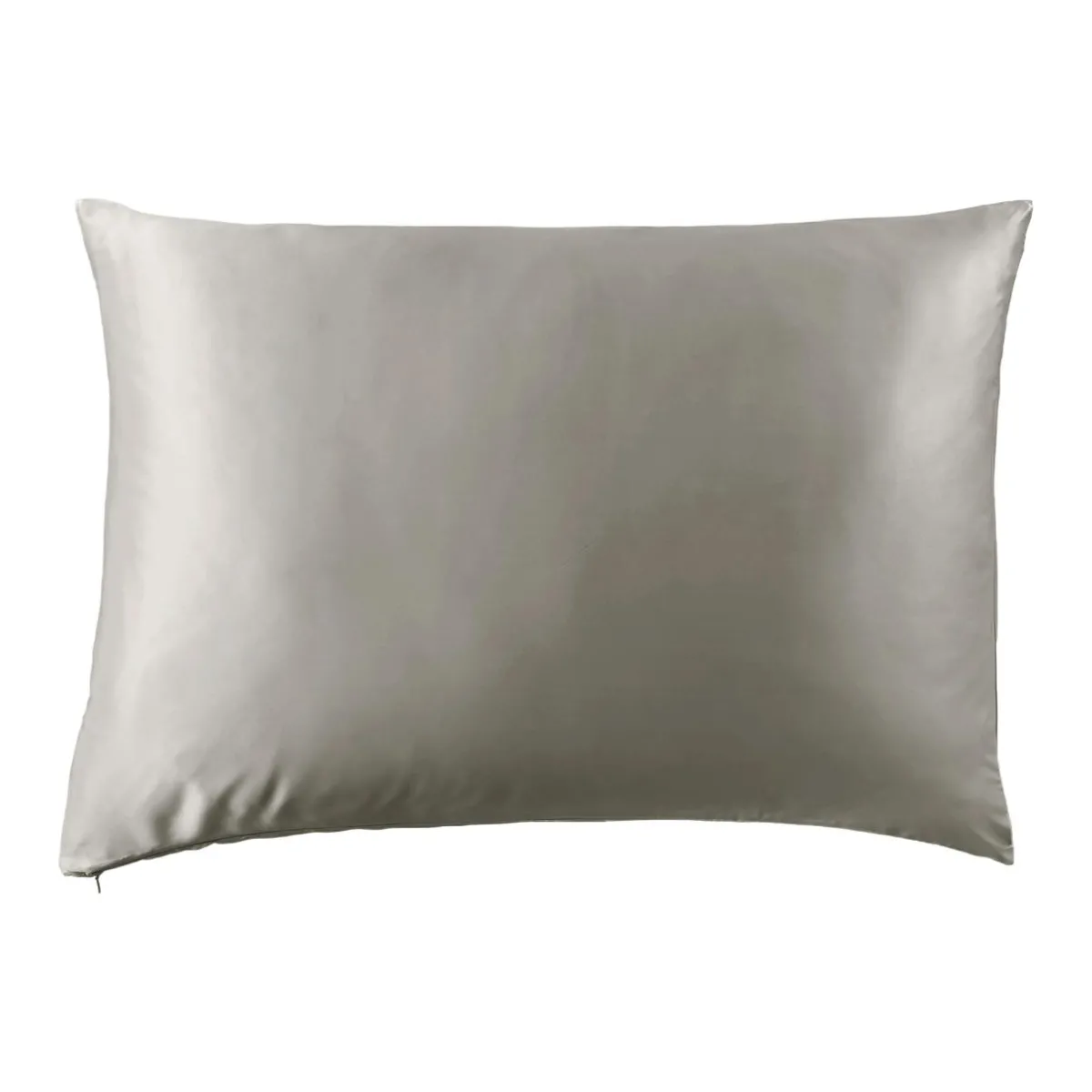 EMINZA Taie d'oreiller rectangulaire soie de mûrier (50 x 80 cm) Mizuki Gris clair Outlet