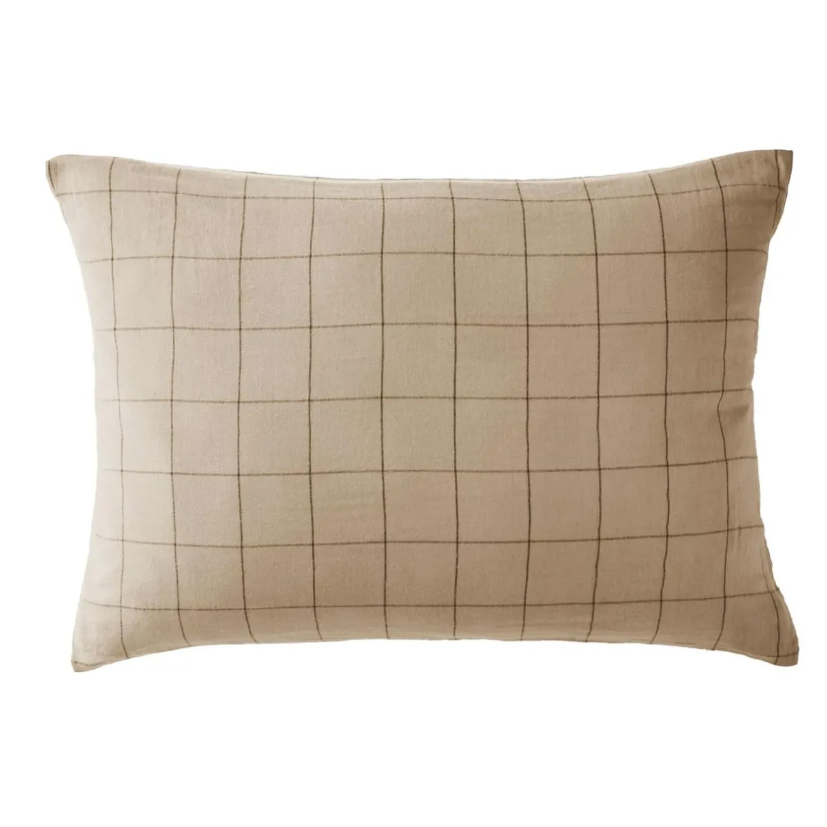 EMINZA Taie d'oreiller rectangulaire gaze de coton (50 x 70 cm) Gaïa Match Ficelle Hot