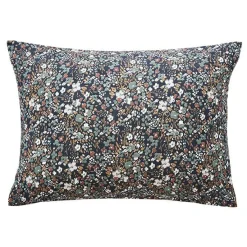 EMINZA Taie d'oreiller rectangulaire gaze de coton (50 x 70 cm) Constance Bleu nuit Best