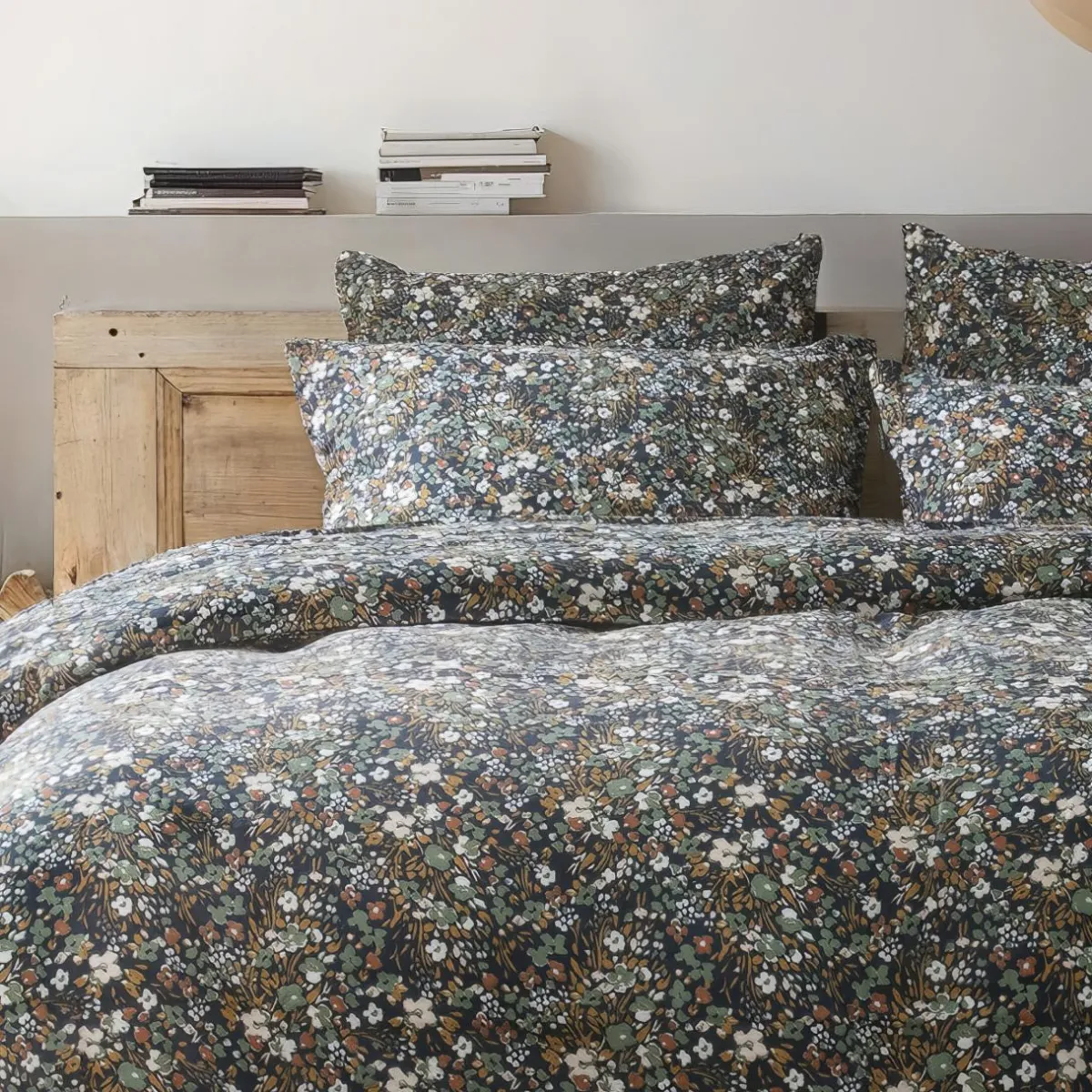 EMINZA Taie d'oreiller rectangulaire gaze de coton (50 x 70 cm) Constance Bleu nuit Best