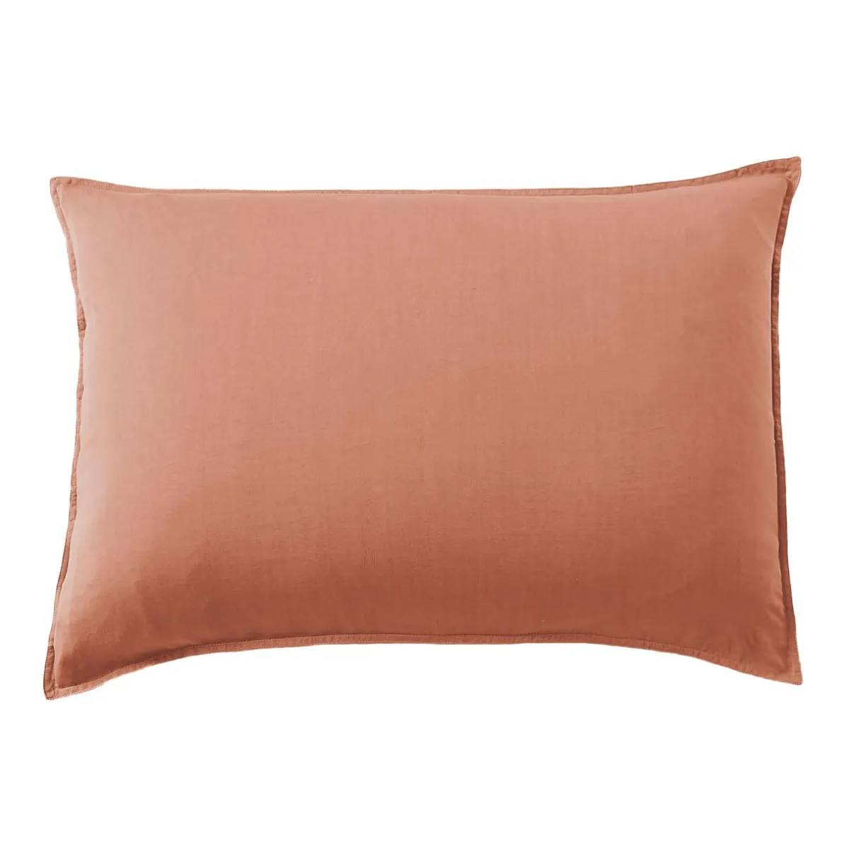 EMINZA Taie d'oreiller rectangulaire lyocell Tencel™ lavé (50 x 80 cm) Olivia Terracotta Outlet
