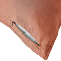 EMINZA Taie d'oreiller rectangulaire lyocell Tencel™ lavé (50 x 80 cm) Olivia Terracotta Outlet