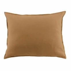 EMINZA Taie d'oreiller rectangulaire flanelle de coton (50 x 70 cm) Théa Camel New