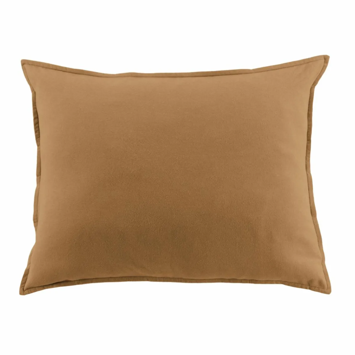 EMINZA Taie d'oreiller rectangulaire flanelle de coton (50 x 70 cm) Théa Camel New